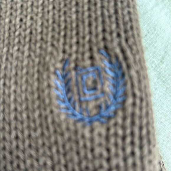 Chaps Heather Gray and Rich Brown Knit Cotton Sweater - Picture 3 of 3